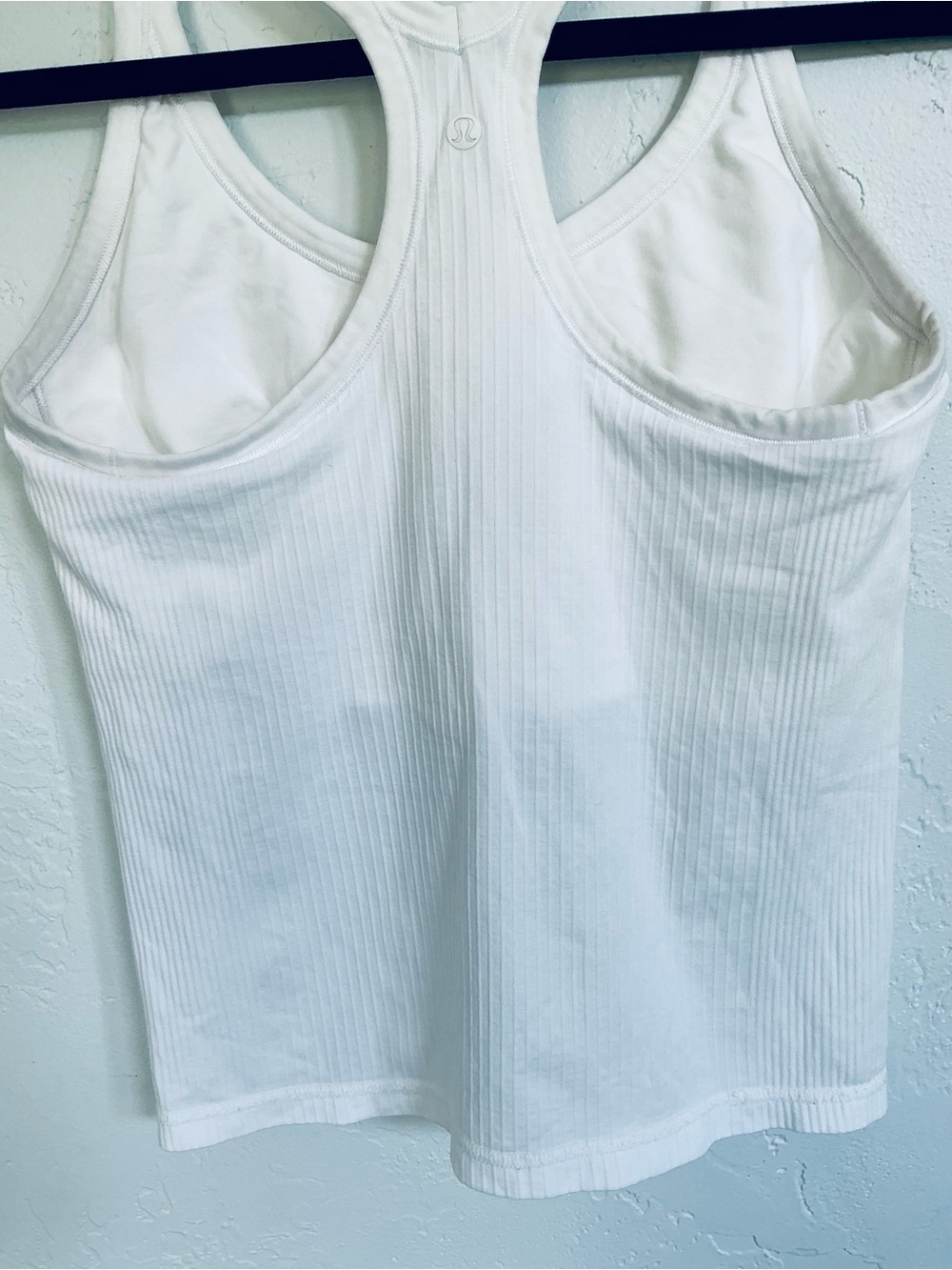 Lululemon White Ribbed Racerback Sports Bra Tank - Picture 7 of 7